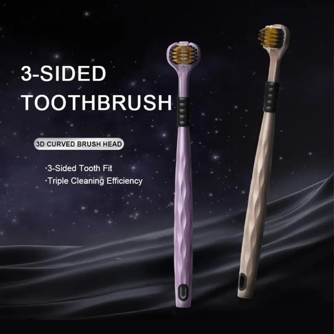 3-Sided Toothbrush for Deep Cleaning