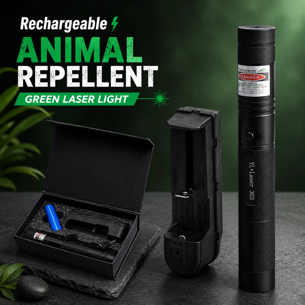 Rechargeable Green Laser Animal Repellent