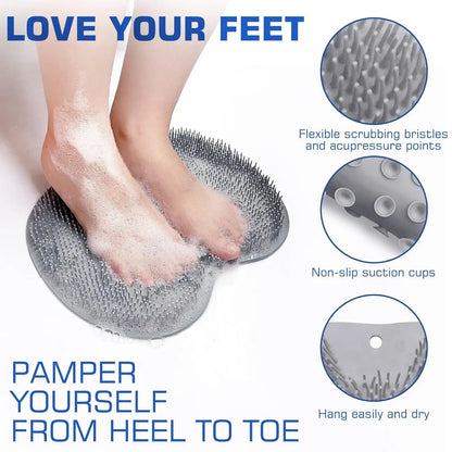 Silicone Foot Scrubber Mat for Shower (30x23cm)