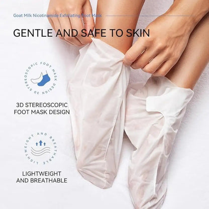 Goat Milk Exfoliating Foot Mask with Nicotinamide