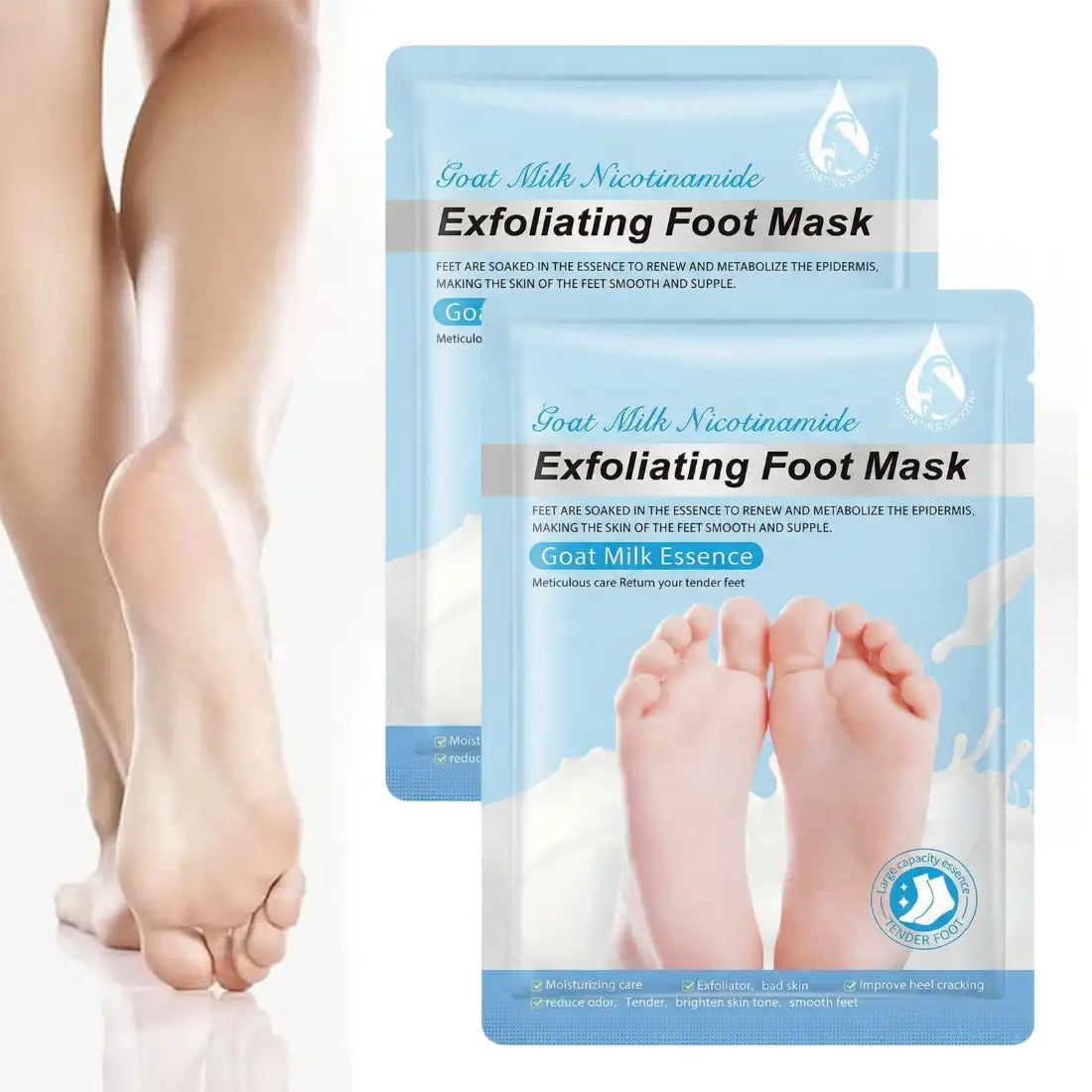 Goat Milk Exfoliating Foot Mask with Nicotinamide