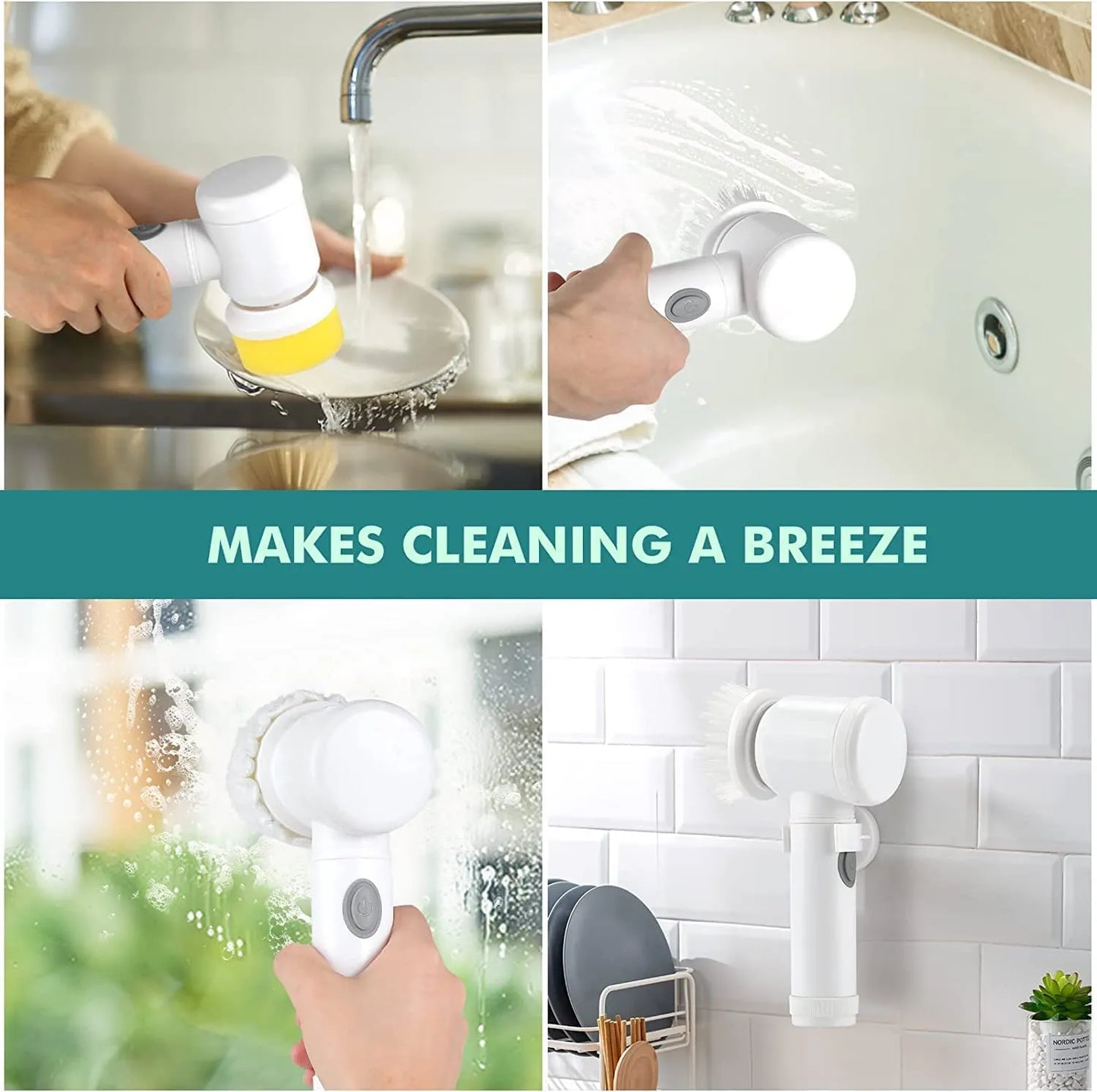 Electric Spin Scrubber 7-in-1 Power Cleaning Brush