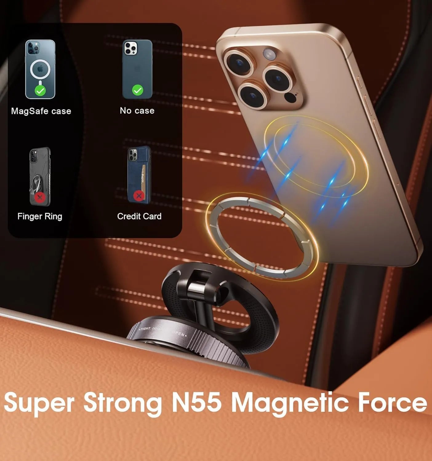 360° Vacuum Magnetic Phone Holder