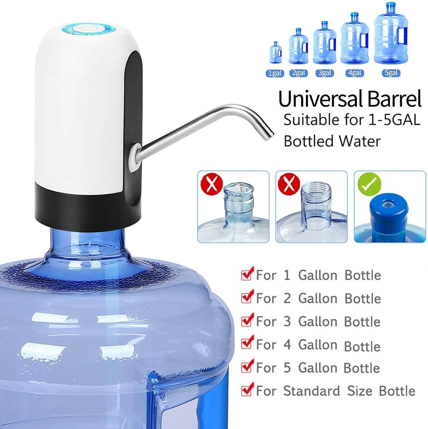 Automatic Water Dispenser Pump for 20L Gallon Bottle